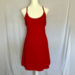 Outdoor Voices Exercise Dress, red, size S.